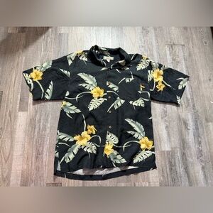 Tommy Bahama Hawaiian shirt summer lightweight men vintage floral